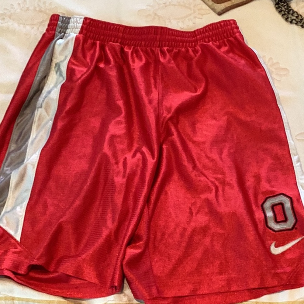 Nike Red and Gray Ohio State Men's Athletic Shorts